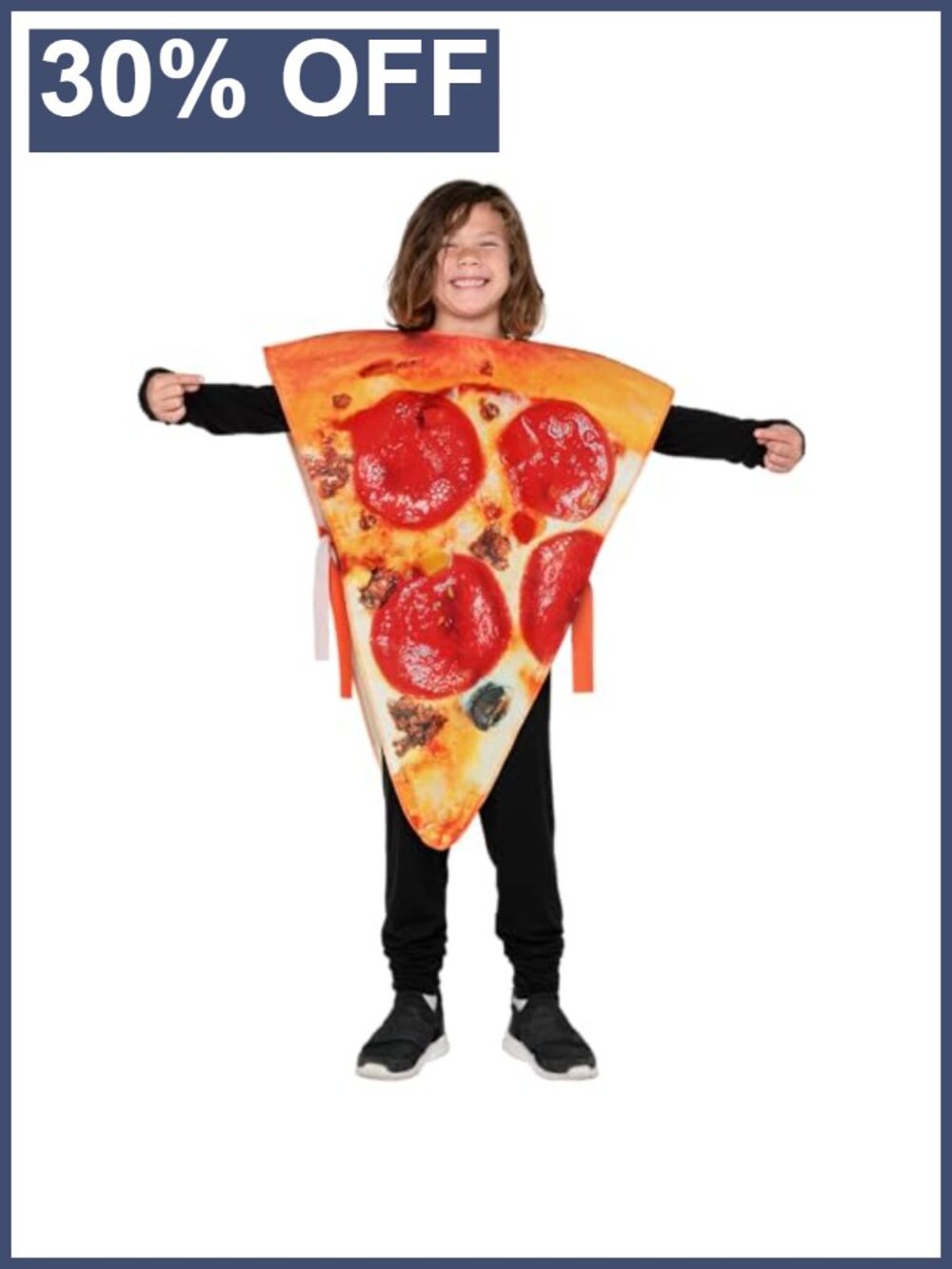 Kids Halloween Pizza Slice Costume Polyester Tunic Food Dress Up Party